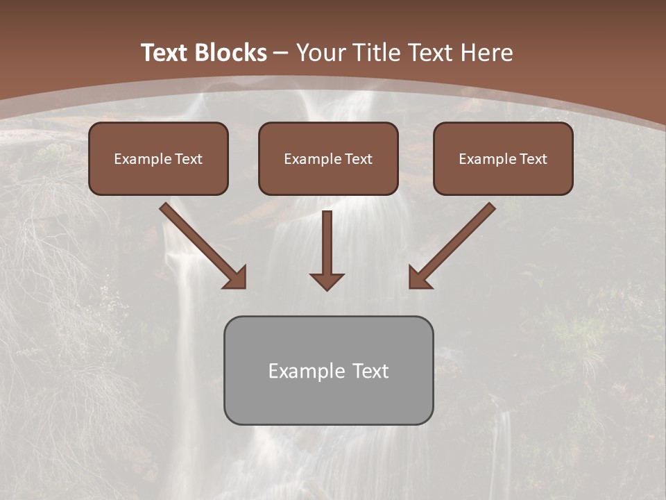 Beautiful Waterfall On Small Forest River In The Canberra Region PowerPoint Template