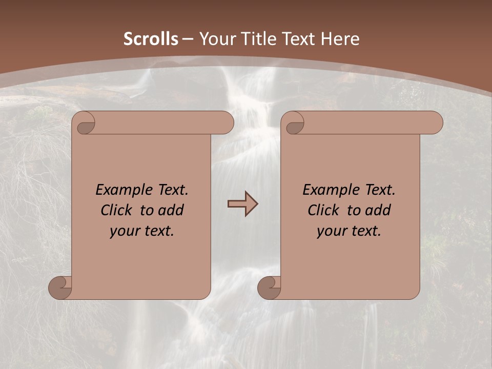 Beautiful Waterfall On Small Forest River In The Canberra Region PowerPoint Template