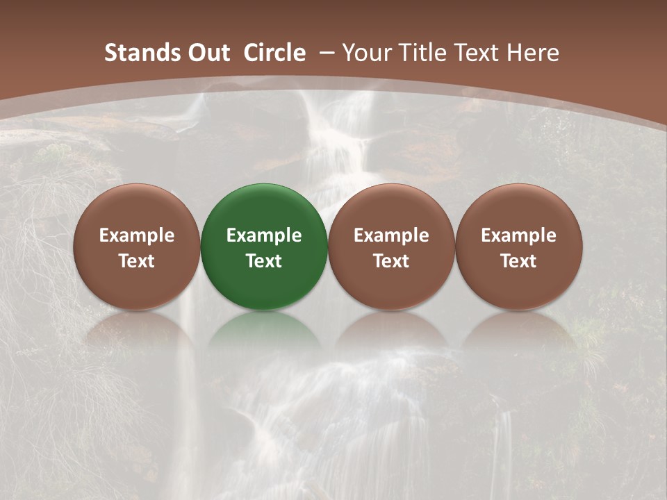 Beautiful Waterfall On Small Forest River In The Canberra Region PowerPoint Template