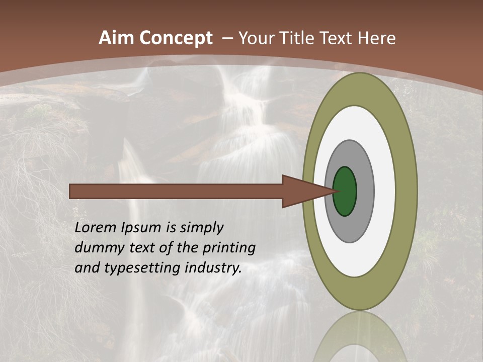 Beautiful Waterfall On Small Forest River In The Canberra Region PowerPoint Template