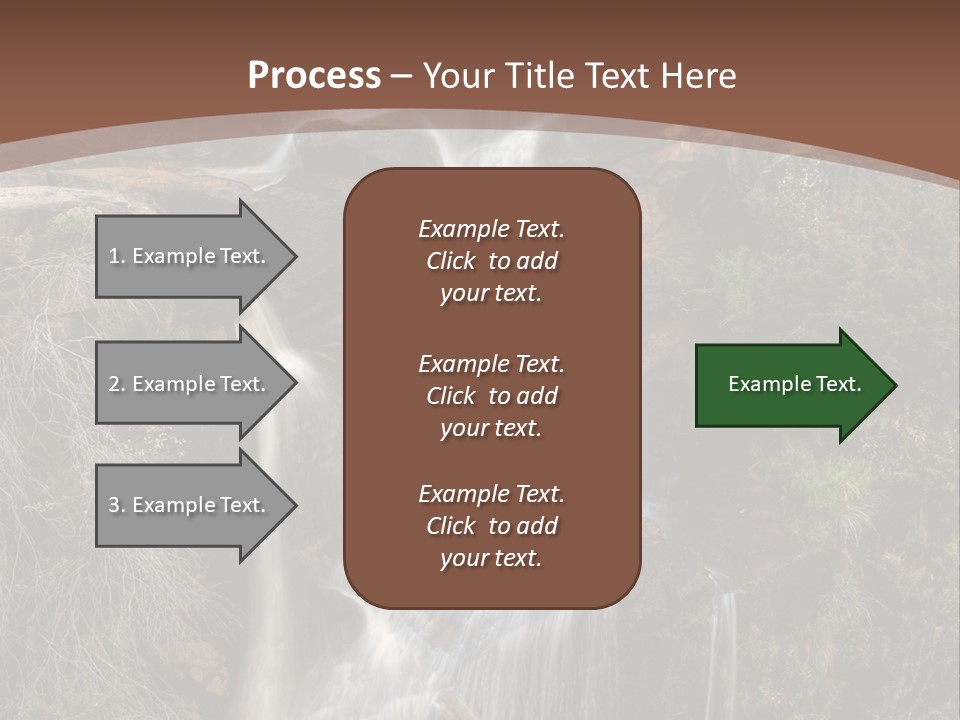 Beautiful Waterfall On Small Forest River In The Canberra Region PowerPoint Template