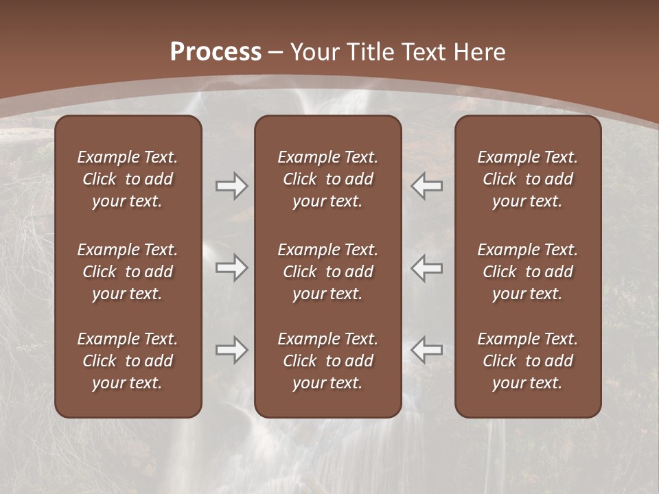 Beautiful Waterfall On Small Forest River In The Canberra Region PowerPoint Template