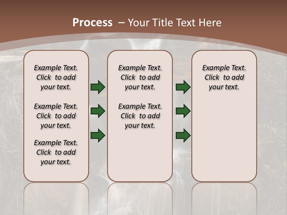 Beautiful Waterfall On Small Forest River In The Canberra Region PowerPoint Template
