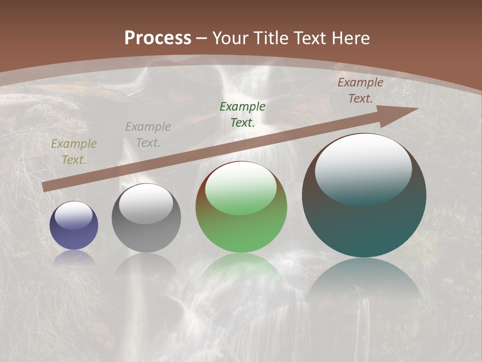 Beautiful Waterfall On Small Forest River In The Canberra Region PowerPoint Template