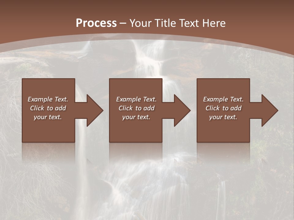 Beautiful Waterfall On Small Forest River In The Canberra Region PowerPoint Template