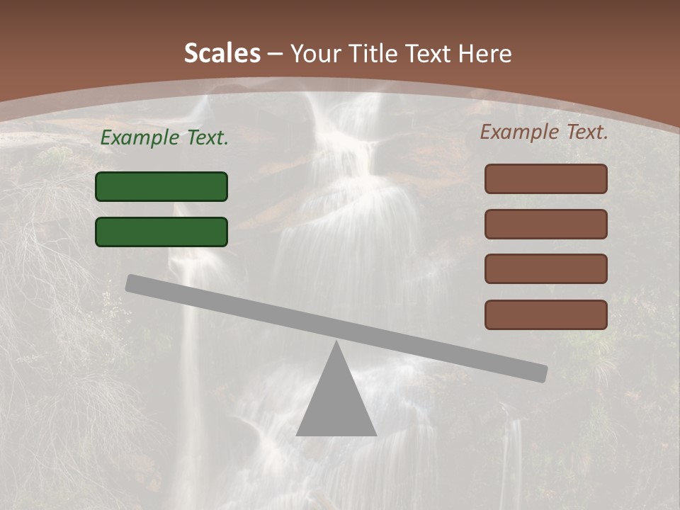 Beautiful Waterfall On Small Forest River In The Canberra Region PowerPoint Template