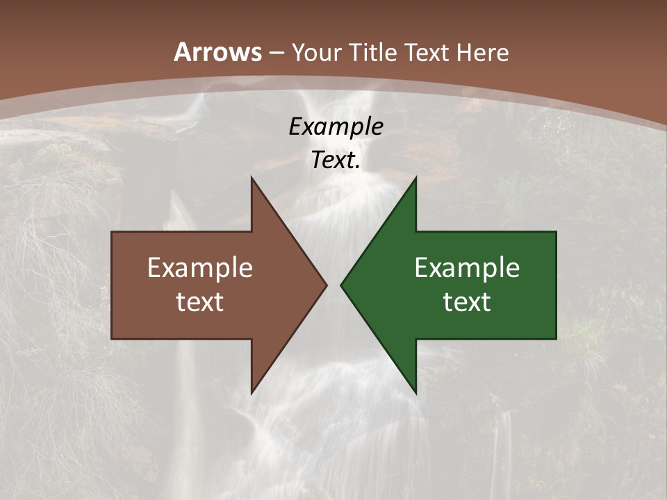 Beautiful Waterfall On Small Forest River In The Canberra Region PowerPoint Template