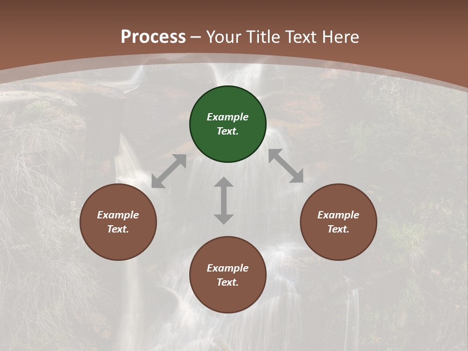 Beautiful Waterfall On Small Forest River In The Canberra Region PowerPoint Template