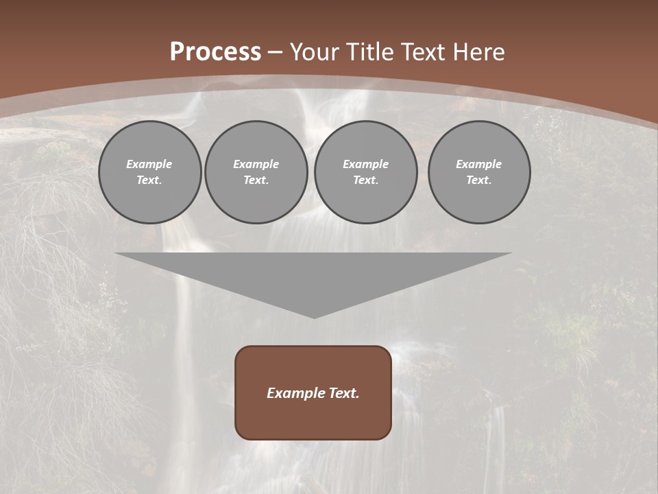 Beautiful Waterfall On Small Forest River In The Canberra Region PowerPoint Template