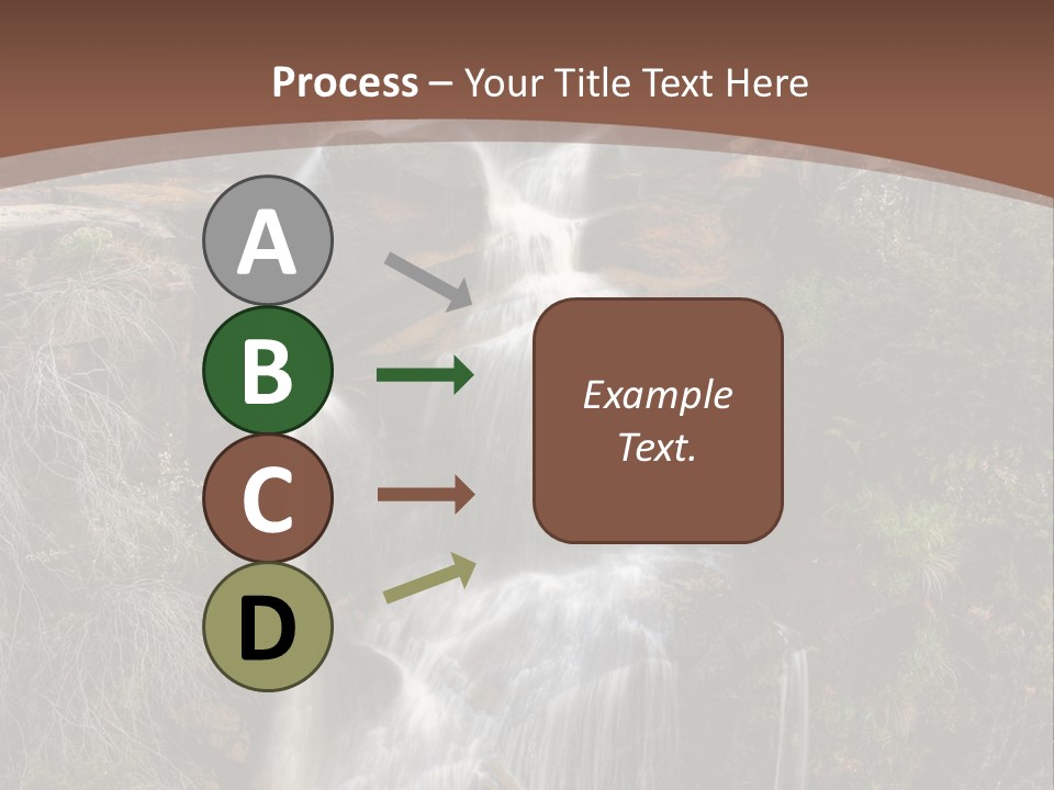 Beautiful Waterfall On Small Forest River In The Canberra Region PowerPoint Template