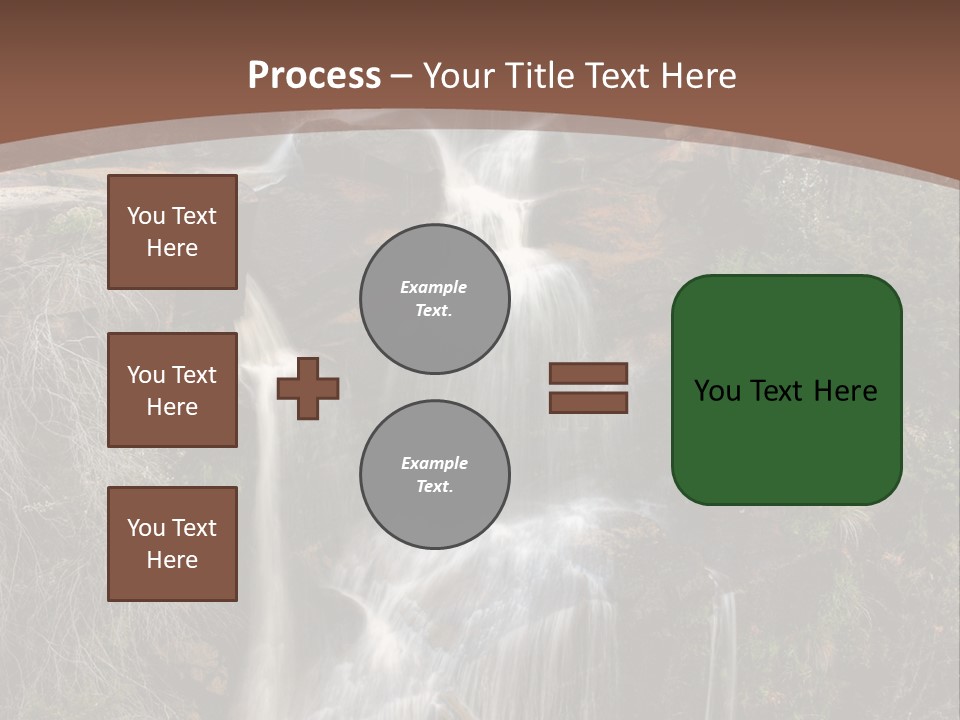 Beautiful Waterfall On Small Forest River In The Canberra Region PowerPoint Template