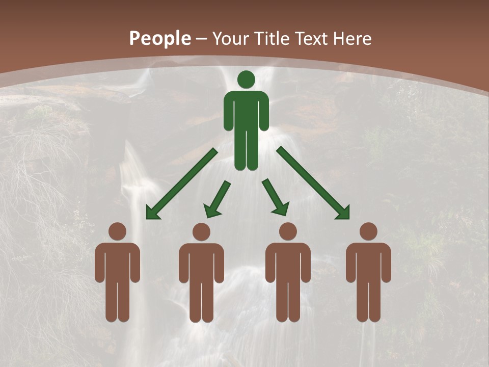 Beautiful Waterfall On Small Forest River In The Canberra Region PowerPoint Template