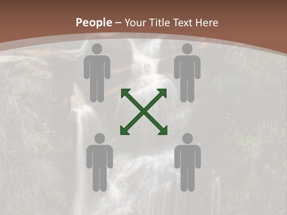 Beautiful Waterfall On Small Forest River In The Canberra Region PowerPoint Template