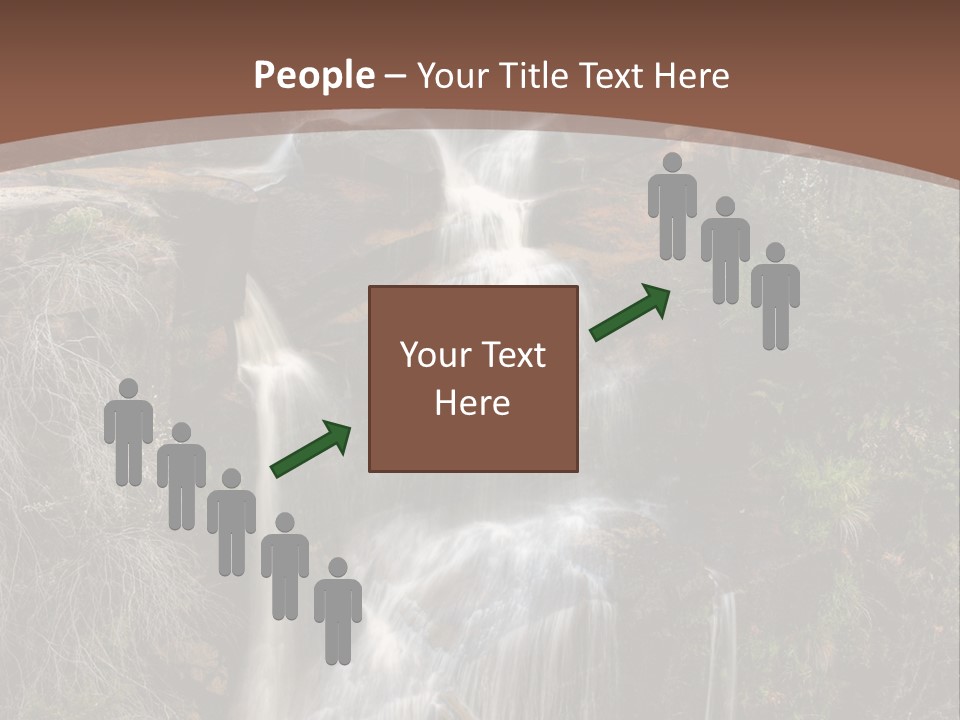 Beautiful Waterfall On Small Forest River In The Canberra Region PowerPoint Template