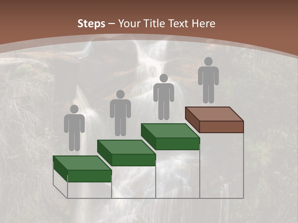 Beautiful Waterfall On Small Forest River In The Canberra Region PowerPoint Template