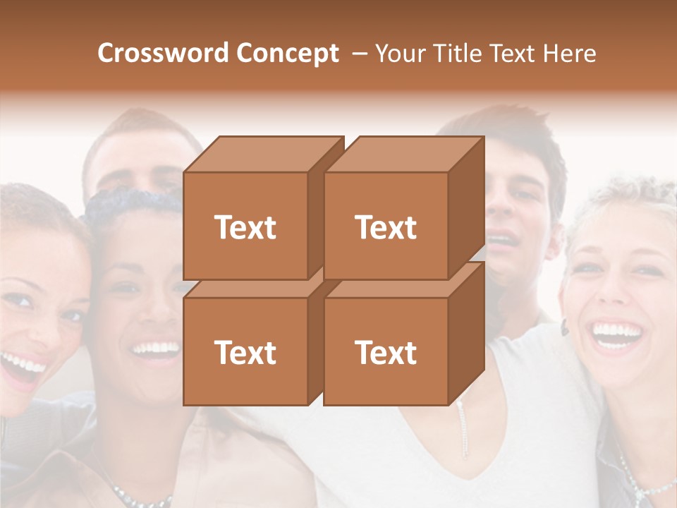 A Group Of People Standing Together With Their Mouths Open PowerPoint Template