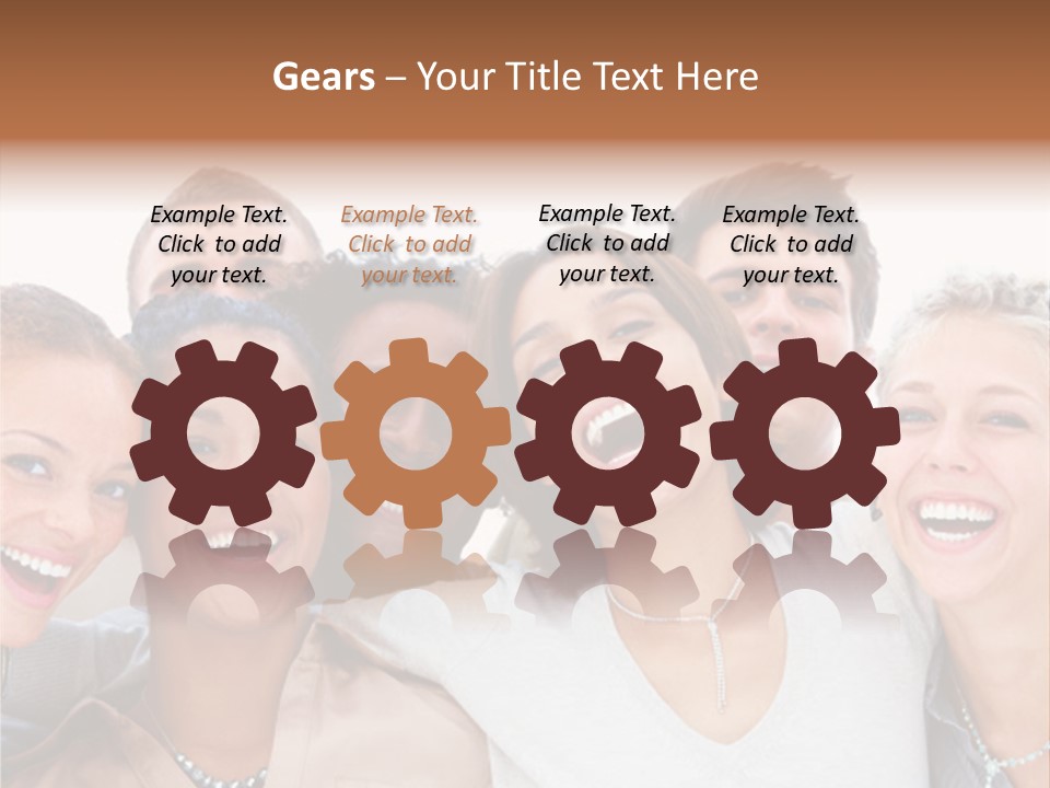 A Group Of People Standing Together With Their Mouths Open PowerPoint Template