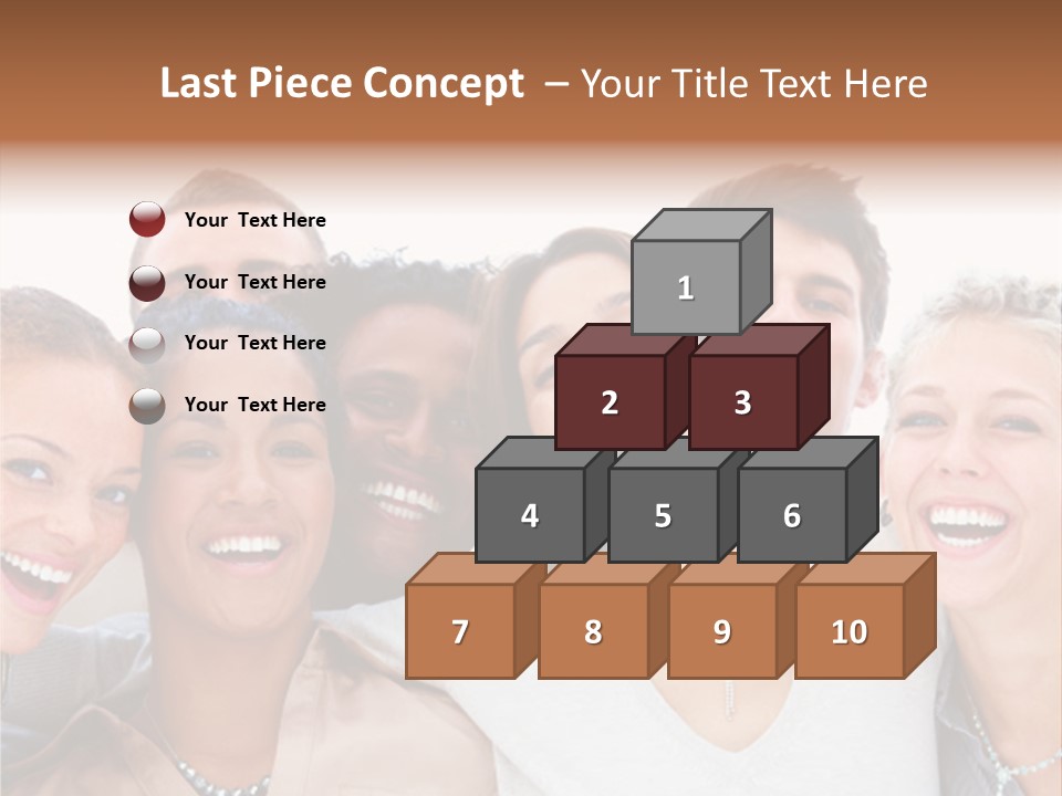 A Group Of People Standing Together With Their Mouths Open PowerPoint Template