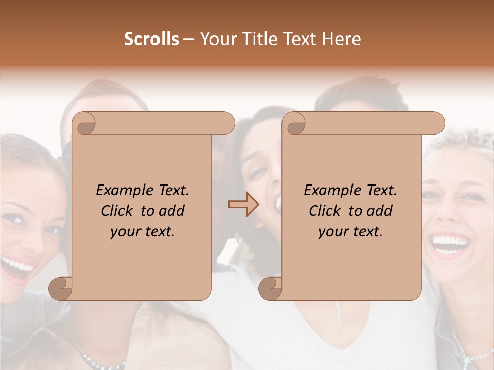 A Group Of People Standing Together With Their Mouths Open PowerPoint Template