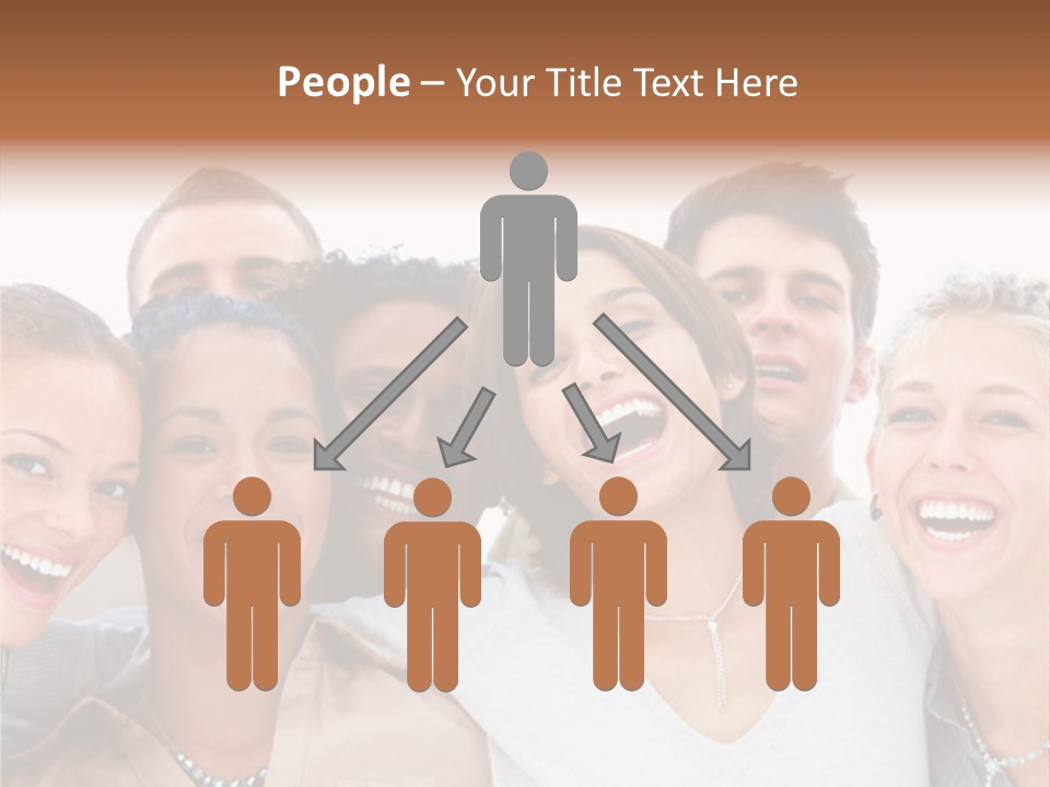A Group Of People Standing Together With Their Mouths Open PowerPoint Template