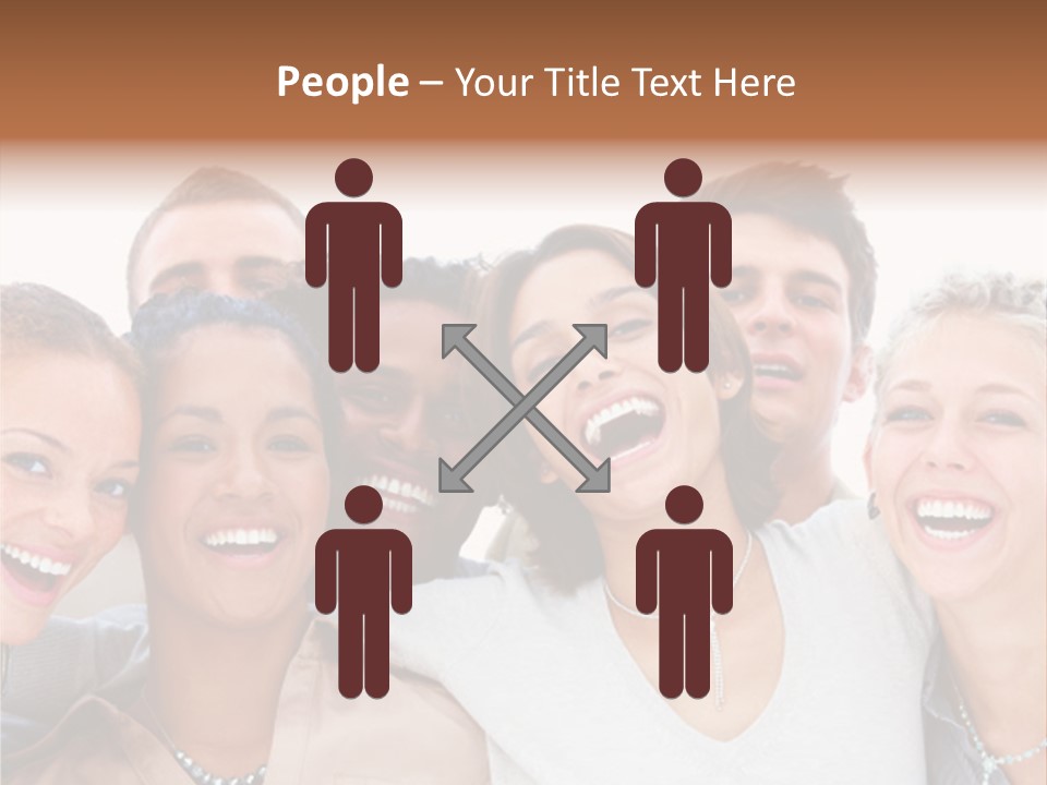 A Group Of People Standing Together With Their Mouths Open PowerPoint Template