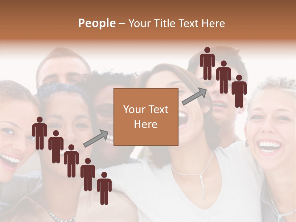 A Group Of People Standing Together With Their Mouths Open PowerPoint Template