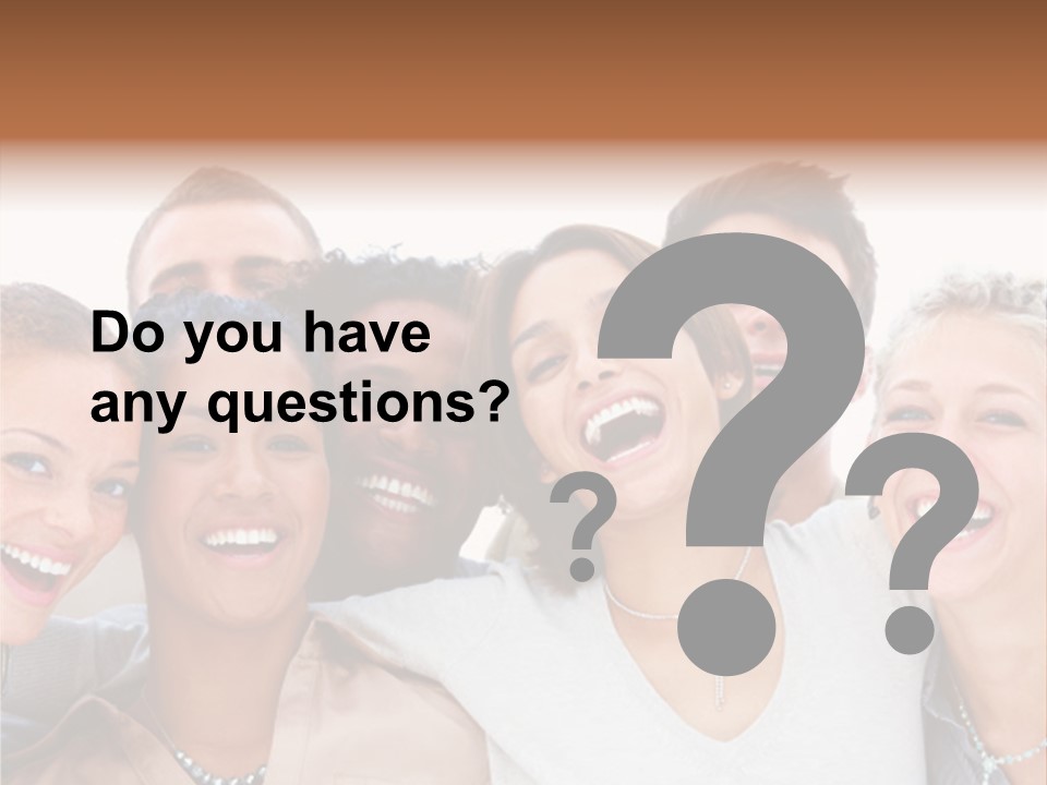 A Group Of People Standing Together With Their Mouths Open PowerPoint Template