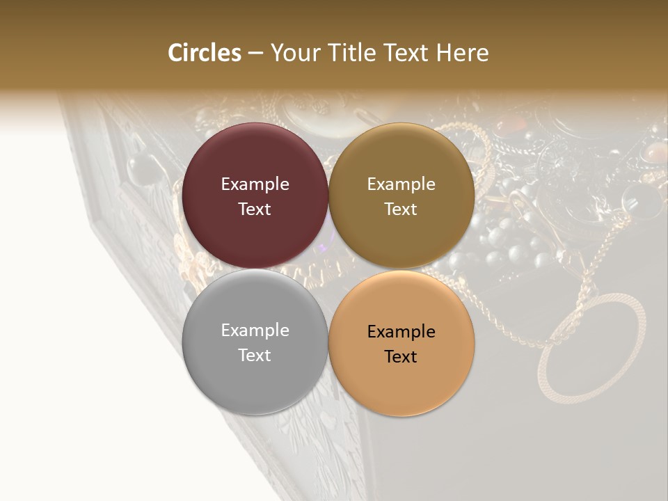 Wooden Treasure Chest With Valuables,Clipping Path PowerPoint Template