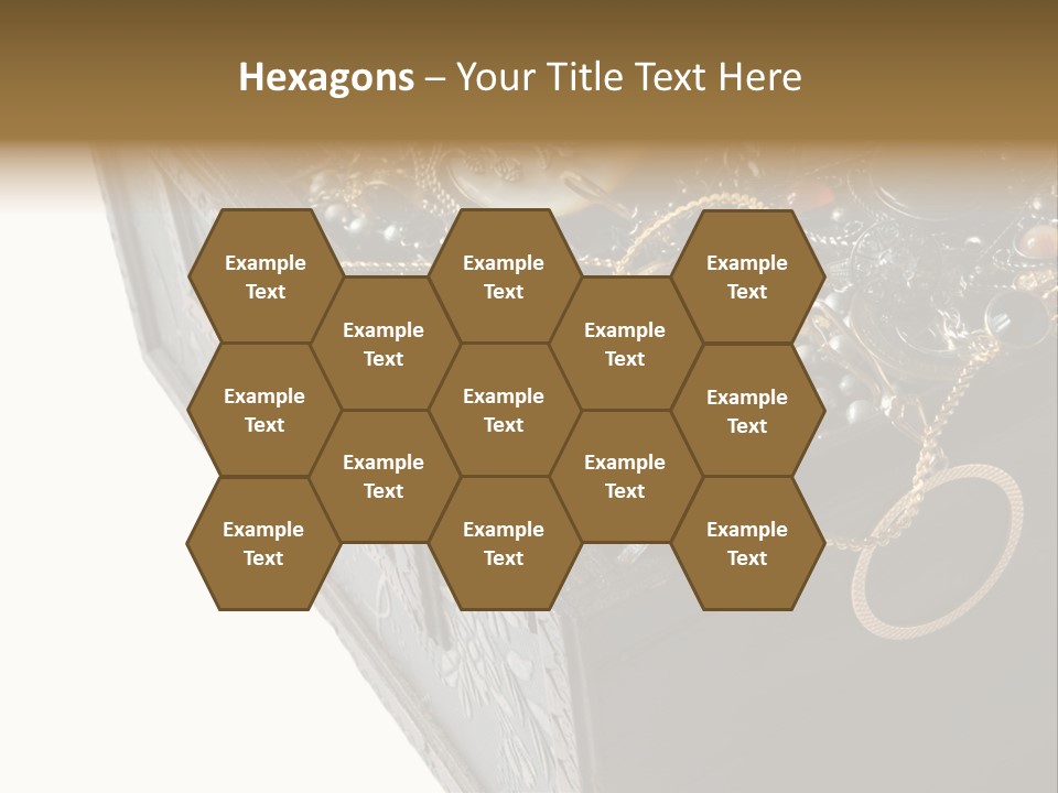 Wooden Treasure Chest With Valuables,Clipping Path PowerPoint Template