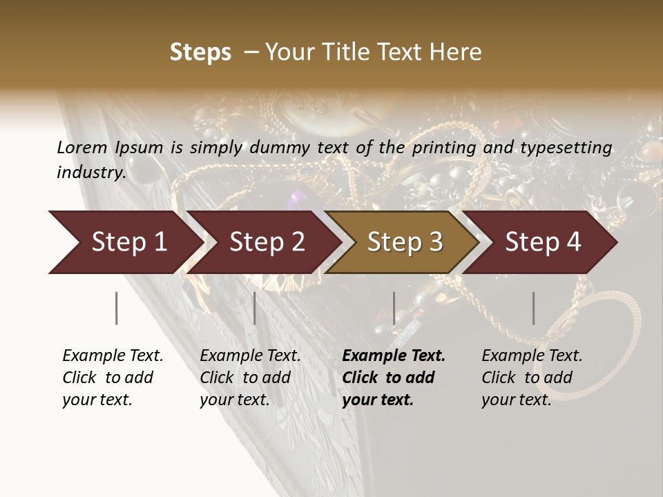 Wooden Treasure Chest With Valuables,Clipping Path PowerPoint Template
