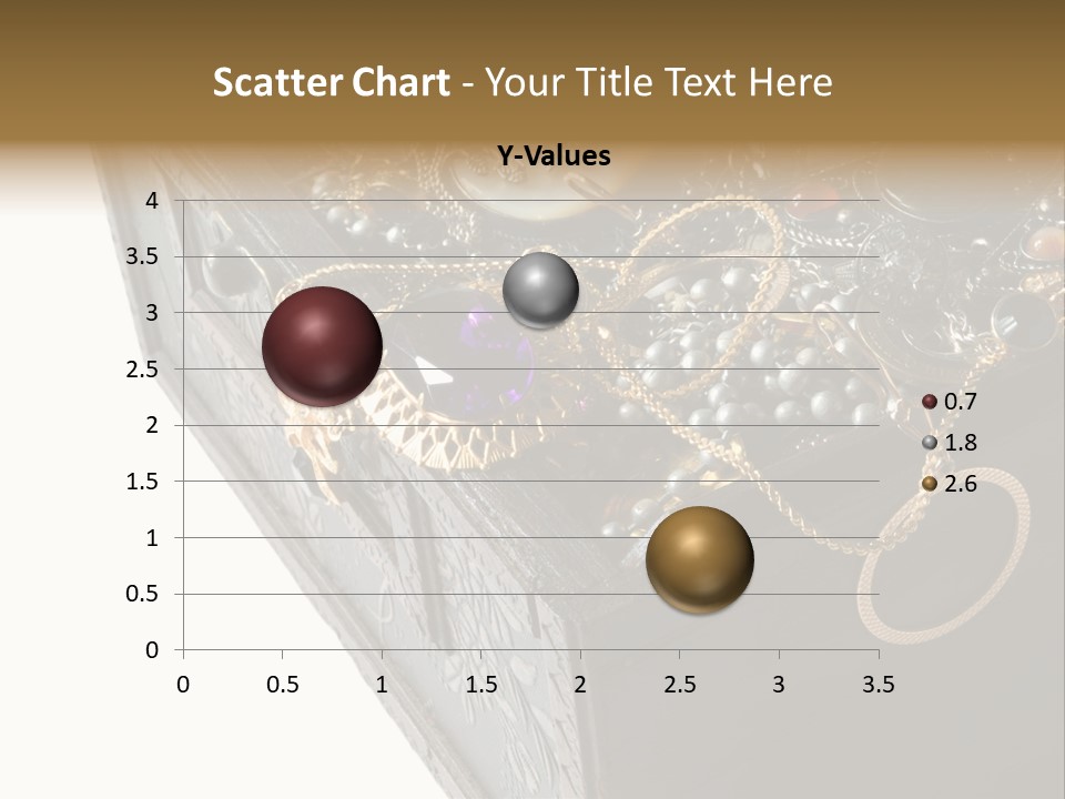 Wooden Treasure Chest With Valuables,Clipping Path PowerPoint Template