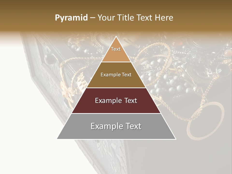 Wooden Treasure Chest With Valuables,Clipping Path PowerPoint Template