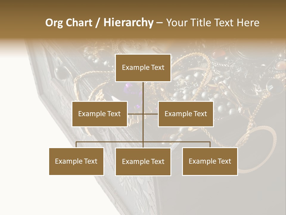 Wooden Treasure Chest With Valuables,Clipping Path PowerPoint Template