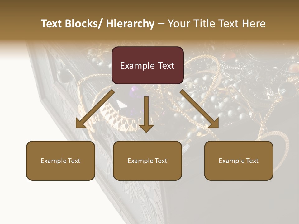 Wooden Treasure Chest With Valuables,Clipping Path PowerPoint Template