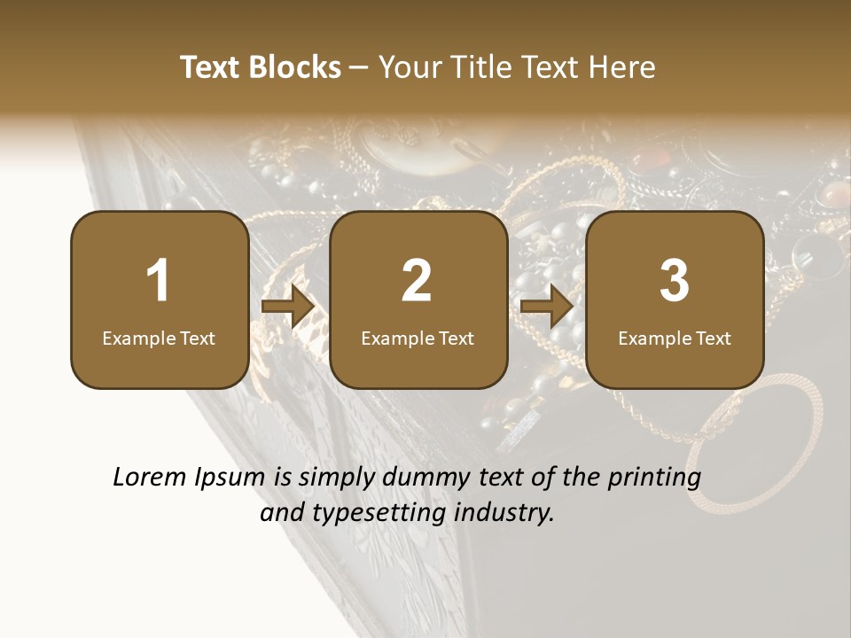 Wooden Treasure Chest With Valuables,Clipping Path PowerPoint Template