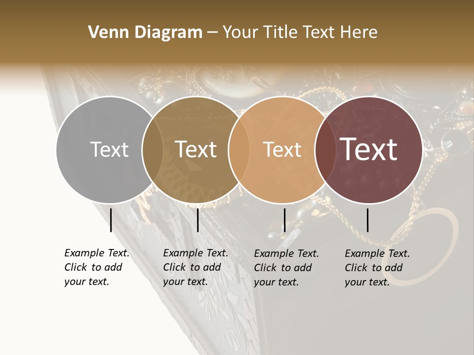 Wooden Treasure Chest With Valuables,Clipping Path PowerPoint Template