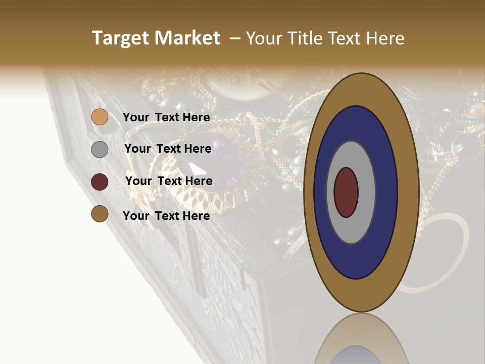 Wooden Treasure Chest With Valuables,Clipping Path PowerPoint Template