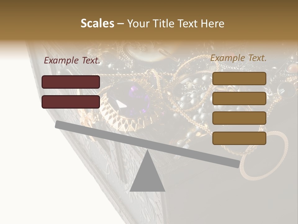 Wooden Treasure Chest With Valuables,Clipping Path PowerPoint Template