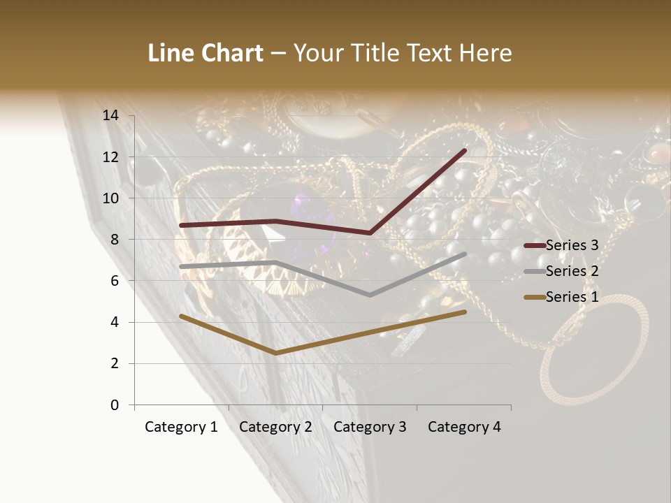 Wooden Treasure Chest With Valuables,Clipping Path PowerPoint Template