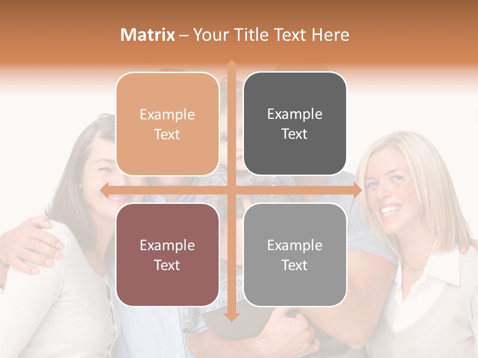 Portrait Of Beautiful Young Woman With Clean Skin Looking At Camera PowerPoint Template