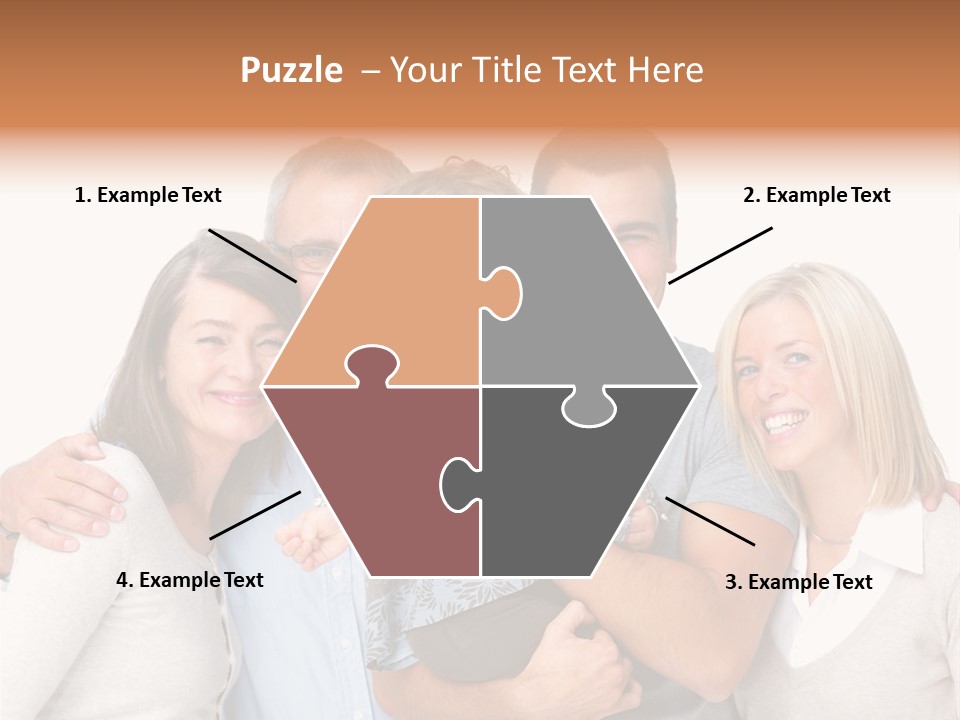 Portrait Of Beautiful Young Woman With Clean Skin Looking At Camera PowerPoint Template