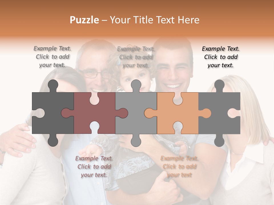 Portrait Of Beautiful Young Woman With Clean Skin Looking At Camera PowerPoint Template