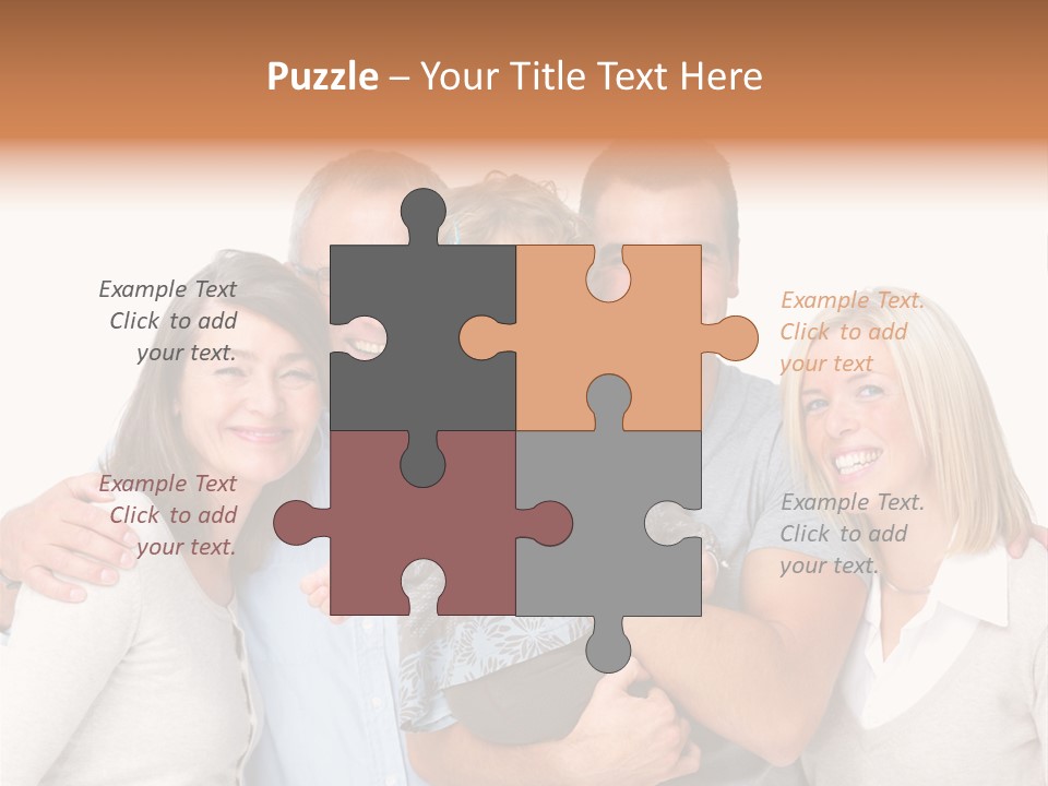 Portrait Of Beautiful Young Woman With Clean Skin Looking At Camera PowerPoint Template