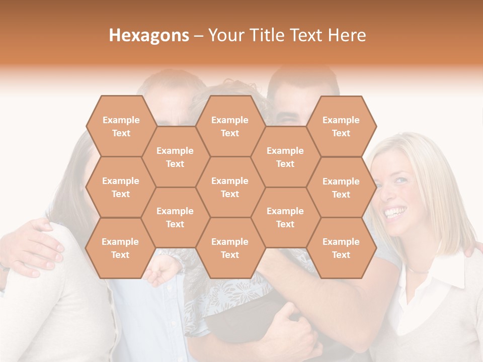 Portrait Of Beautiful Young Woman With Clean Skin Looking At Camera PowerPoint Template