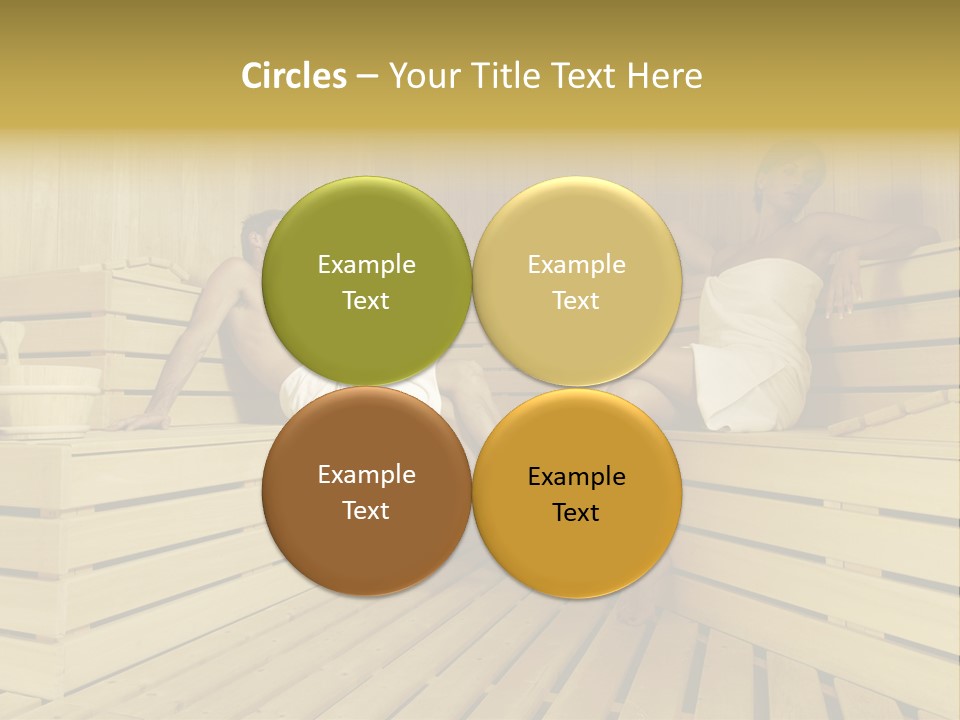 Group Of People In Sauna PowerPoint Template