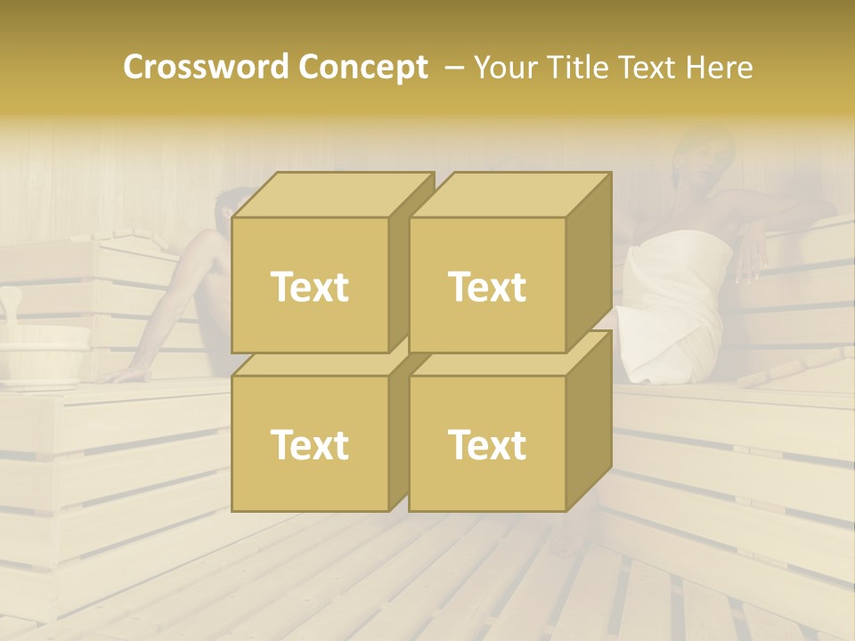 Group Of People In Sauna PowerPoint Template