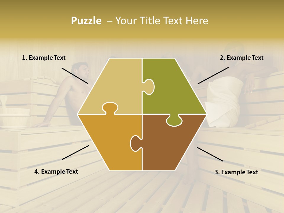 Group Of People In Sauna PowerPoint Template