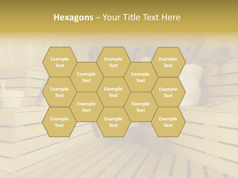 Group Of People In Sauna PowerPoint Template