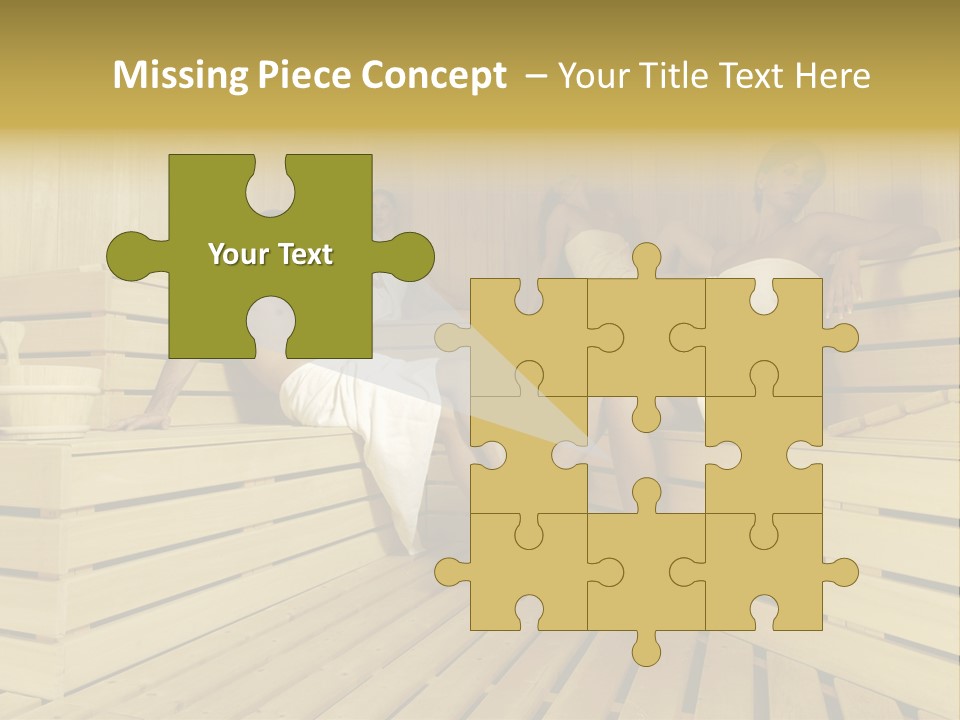 Group Of People In Sauna PowerPoint Template