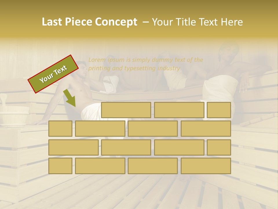 Group Of People In Sauna PowerPoint Template